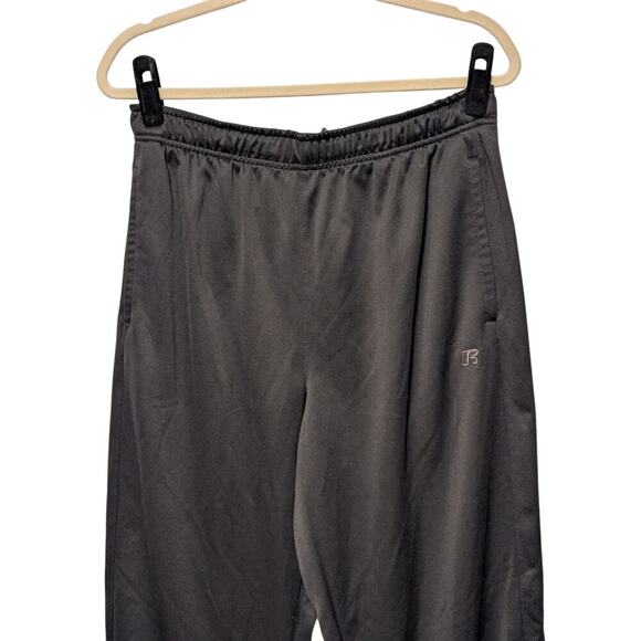 Russell Mens Med 32/34 Black Athletic Warm Up Pants Elastic & drawstring Waist - Picture 3 of 8